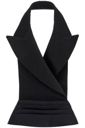 Dolce & Gabbana Open-back Wool And Silk Blend Vest