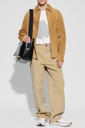 Alexander McQueen Wide-leg Trousers, Mens, Beige