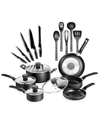 SereneLife Serenelife 20Pc Black Cookware Set