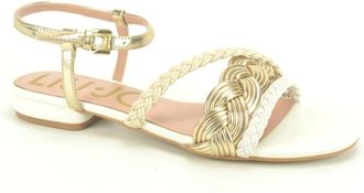 Liu Jo Beige Goud Sandaal Plat - Dames - Sandalen - Beige - 36 EU - Schoenen