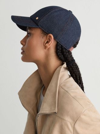 Reiss Blue Denim Baseball Cap