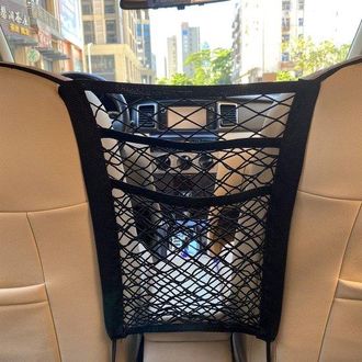 No Brand Bolsillos De Malla De Tres Capas - Red De Almacenamiento Para Coche - Soporte Para Respaldo - Red De Seguridad Infantil - Bolsa Para Pa&ntilde;uelos De Equip