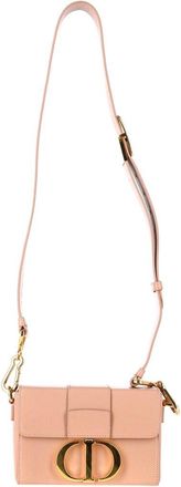 Dior Pastel Pink Leather Micro 30 Montaigne Flap Bag (Authentic Pre-Loved)