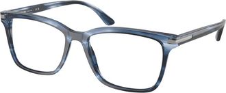 Prada Rechthoekig Optisch Montuur - Heren - Brillen - Blauw - 56 MM - Accessoires
