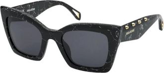Zadig&Voltaire Marbled Black Smoke Zonnebril - unisex - Zonnebrillen - Zwart - 52 MM - Accessoires