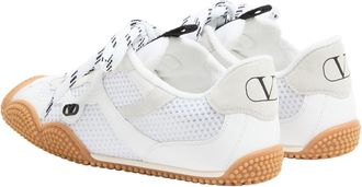 Valentino Garavani Womens Amphibious Sneakers Rubberised Calfskin White Calf Leather Trainers