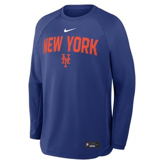 Nike New York Mets Authentic Collection Nike Mens Dri-FIT Pullover Crew in Blue | 04H211TUNME-7PG