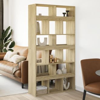 Berkfield Home Room Divider Sonoma Oak 100x33x187.5 cm Engineered Wood in Brown