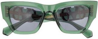 Valentino 52mm Cat Eye Sunglasses in Green Green Grey at Nordstrom Rack