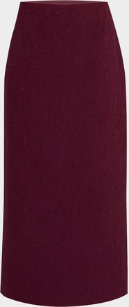 Lafayette 148 New York Straight Jacquard Midi Skirt