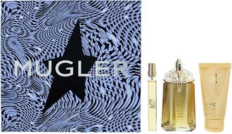 MUGLER Womens Alien Goddess Eau de Parfum 60ml, Eau de 10ml Travel Spray + Body Lotion 50ml Gift Set - One Size