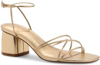 Mango Ankle Strap Sandal in Gold at Nordstrom, Size 6.5Us