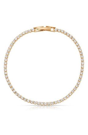 Ettika Minimalist Cubic Zirconia Tennis Bracelet in Gold at Nordstrom