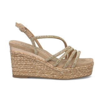 Alma En Pena Tubular Body Wedge Sandal - female - ALMA EN PENA - Wedges - Beige - 9 UK - Shoes