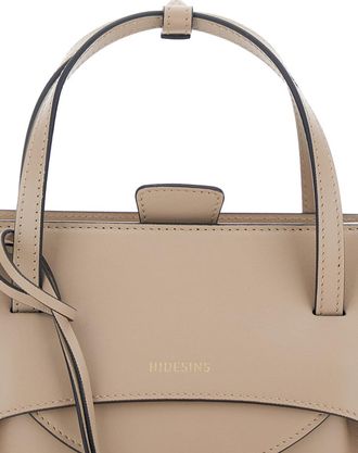 Hidesins Womens Handbag Beige Leather Calf Handbags Hand Bags