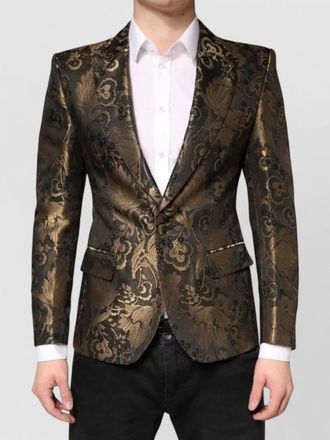 Dolce & Gabbana jacquard single-breasted tuxedo blazer