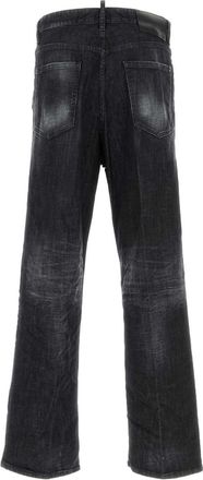 Dsquared2 Mens Black Stretch Denim Loose Jeans Co Ea