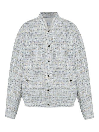 Iro Noemy tweed buttoned jacket - Silver
