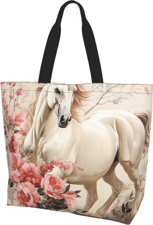Generic Horse Image Shopper Bag Durable Handbag Lightweight Handbags For Beach Casual Travel
