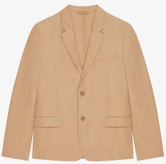 Givenchy Unconstructed Jacket W/ Notch Lapel Tan, Brand Size 50 (US Size 40)