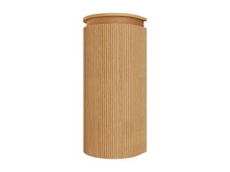 Vente-Unique Columna de ba&ntilde;o redondeada suspendida en madera maciza - Natural claro - Alt. 84 cm - BULMAS