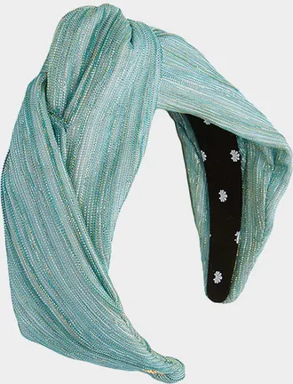 Lele Sadoughi Greta Shimmer Knotted Headband
