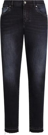 Dolce & Gabbana Jeans con orlo sfrangiato - Nero