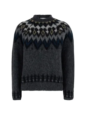 Jucca Jacquard Pattern Crewneck Sweater