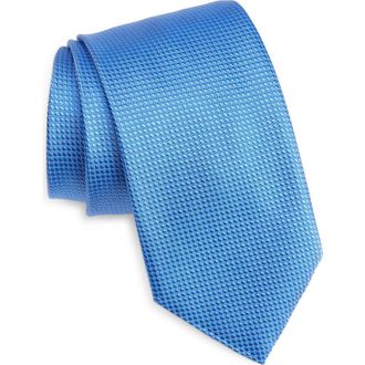 Eton Pin Dot Silk Tie in Light Blue at Nordstrom Rack