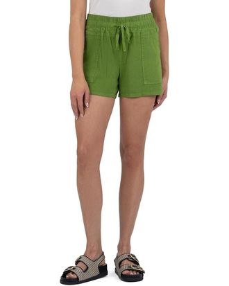 Kut from the Kloth Womens KUT from the Kloth Katana Shorts Green Flat Front Drawstring DDR2701