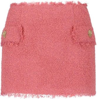 Balmain Gonna Mini In Tweed