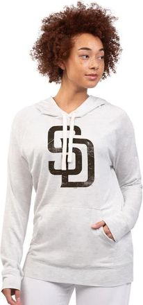 G-III 4Her by Carl Banks Womens G-III 4Her by Carl Banks Oatmeal San Diego Padres Pregame Pullover Hoodie at Nordstrom, Size Small