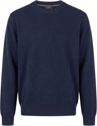 PESERICO Maglia Tricot - Heren - Truien - Blauw - Maat: M Kasjmier