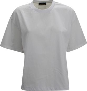 Herno T-Shirts, female, White, Size: S Drawstring-Hem T-shirt