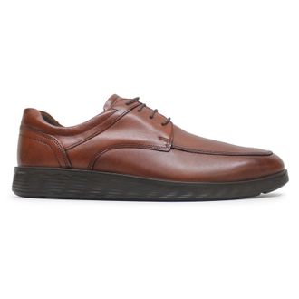 Ecco Ecco S Lite Hybrid 520324 Full Grain Leather Mens Comfort Shoes - UK 10 - US 10-10.5 Men - EU 44 - Cognac - Size:UK 10