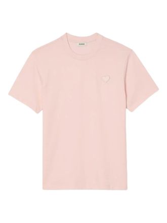Sandro T-shirt met hartlogo - Roze