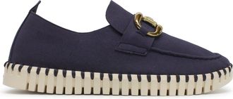Ilse Jacobsen Tulip 3874 Textile Womens Slip On Shoes - Navy - Size:UK 6