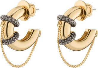 Demarson Molly Hoop Earrings in Gold/Hem/Crystal at Nordstrom