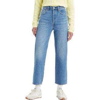 Levi's Ribcage High Waist Ankle Straight Leg Jeans in Dance Around at Nordstrom Rack, Size 27 X 27