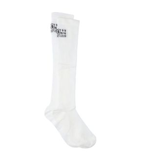 Maison Margiela Socks, female, White, Size: S Knee-high Socks