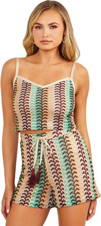 Guess Marciano Fearne Top Womens Multi Stretch Sleeveless Cropped FTS1262