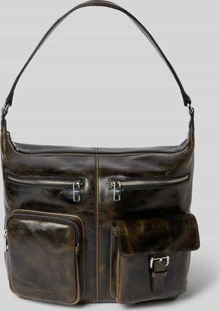 Liebeskind Handtasche aus Leder mit diversen Fächern Modell ANDREA HOBO M in Dunkelbraun, Größe 1