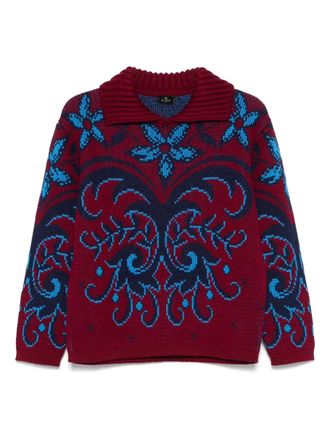 Etro patterned sweater - women - Wool - 42 - Red