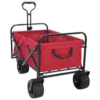 vidaXL Carro Plegable Rojo 89 X 63 X 96 Cm Vidaxl