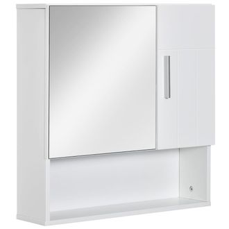 Kleankin Armario con espejo 54x15.2x55.3 cm blanco