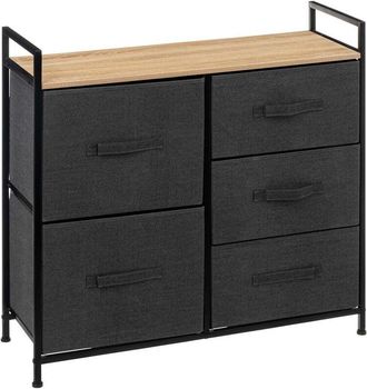 Five Armario de 5 cajones en tejido gris antracita - 5 Five