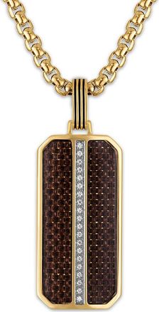 Esquire Diamond Dog Tag Pendant Necklace in Gold at Nordstrom Rack, Size 22