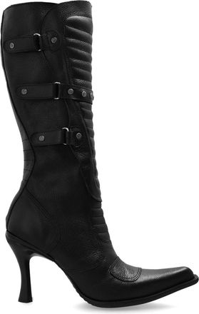 VETEMENTS studded leather boots - women - Leather/Calf Leather/Calf Leather - 38 - Black