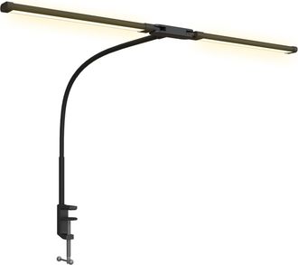 HOMCOM Double Head Table Lamp with 3 Colour Modes & 10 Dimmable - Black | TJ Hughes