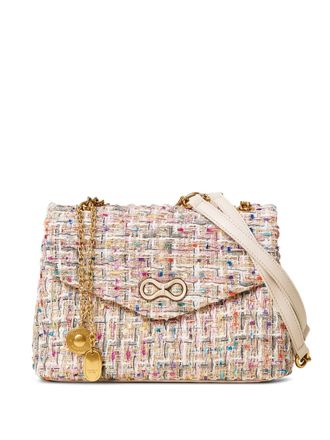 Twin-Set tweed chain satchel - women - Polyester - One Size - Neutrals